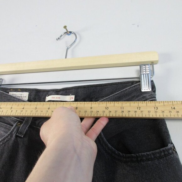 Levi's Premium Dad Jean 24 Black 100% Cotton Denim Baggy Streetwear Vintage 538 - Picture 11 of 15